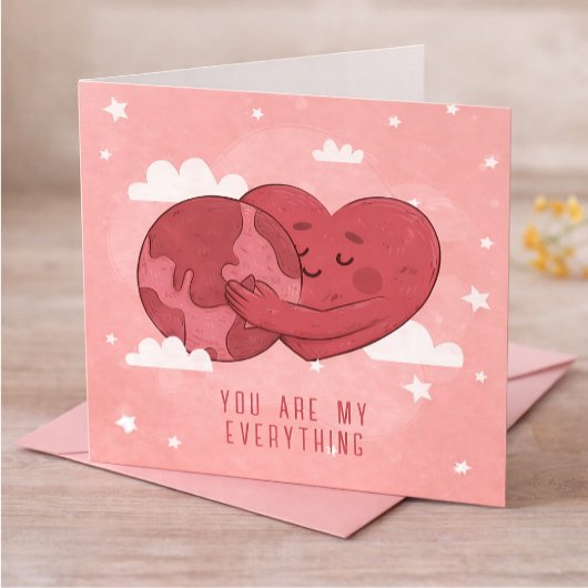 バレンタインデーの贈り物に最適なイラスト「あなたは私のすべて」