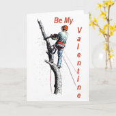 バレンタインデーの贈り物に最適なツリーケア専門家のチェーンソー カード (黄色い花)