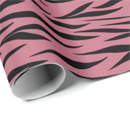 バレンタインデーの贈り物のタイガーパターンシームレス ラッピングペーパー