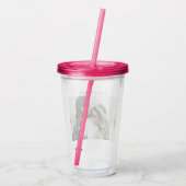 バレンタインデーの贈り物カップルの写真名 アクリルタンブラー (裏面)