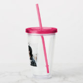 バレンタインデーの贈り物カップルの写真名 アクリルタンブラー (左)