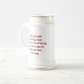 バレンタインデーの贈り物 ビールジョッキ (正面左)