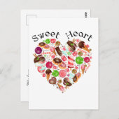 バレンタインデーの贈り物 ポストカード (正面/裏面)