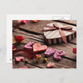 バレンタインデーの贈り物 – 心の形で愛する言葉|過去記事 シーズンポストカード (正面/裏面)