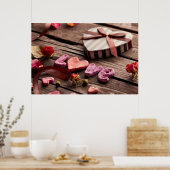 バレンタインデーの贈り物 – 心の形で愛する言葉|過去記事 ポスター (キッチン)