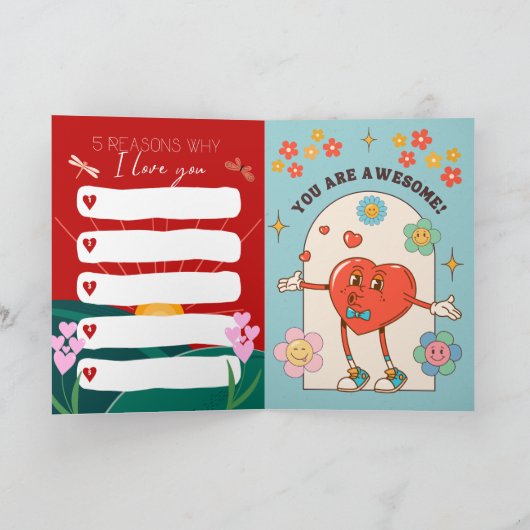 バレンタインデーの贈り物 - 愛を込めて シーズンカード (内部)