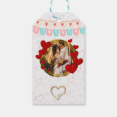 バレンタインデーの贈り物(赤いハート付き) パーソナライズされた ギフトタグ (裏面)