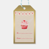 バレンタインデーの贈り物(赤いハート付き) パーソナライズされた ギフトタグ (裏面)