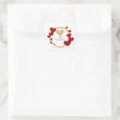 バレンタインデーの贈り物(赤いハート付き) パーソナライズされた スクエアシール (バッグ)