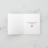 バレンタインデーの赤いハートがかわいい猫 シーズンカード (内部)