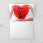 バレンタインデーの赤いハートのカード カード (内部)