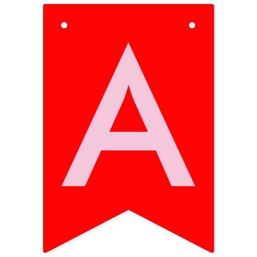 バレンタインデーの赤いハートのピンクの旗布の旗 バンティングフラッグ (第2の旗)