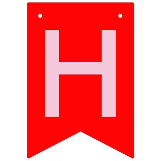 バレンタインデーの赤いハートのピンクの旗布の旗 バンティングフラッグ (第1の旗)