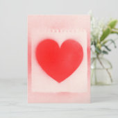 バレンタインデーの赤いハートのメモ シーズンカード (スタンド正面)