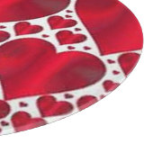 バレンタインデーの赤いハート カッティングボード (角)