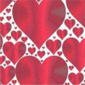 バレンタインデーの赤いハート シール (正面)