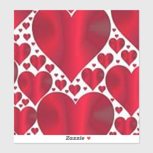 バレンタインデーの赤いハート シール (シート)