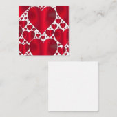 バレンタインデーの赤いハート ノートカード (正面/裏面)