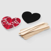 バレンタインデーの赤いハート ハンドファン (組立なし)