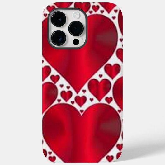 バレンタインデーの赤いハート Case-Mate iPhoneケース (裏面)