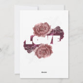 バレンタインデーの赤いバラのフラットホリデーカード シーズンカード (裏面)