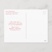 バレンタインデーの赤い台本の写真 シーズンポストカード (裏面)