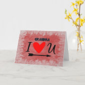 バレンタインデーの赤おばあちゃんのカード。 カード (黄色い花)