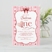 バレンタインデーの赤ちゃんの誕生日パーティー 招待状 (スタンド正面)