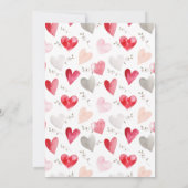 バレンタインデーの赤ちゃんシャワー 招待状 (裏面)