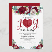 バレンタインデーの赤ちゃんシャワー 招待状 (正面/裏面)