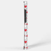 バレンタインデーの赤と白のハートの携帯ケース SAMSUNG GALAXYケース (右側面)