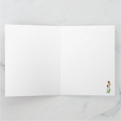 バレンタインデーの赤と黄色のチューリップデザイン カード (内部)