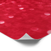 バレンタインデーの赤の紙のハートのグリッター-ポスター ポスター (角)