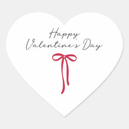 バレンタインデーの赤弓シール ハートシール