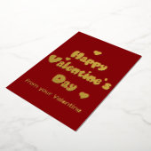 バレンタインデーの輝き 箔シーズンカード (回転した状態)