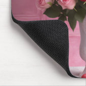 バレンタインデーの追加文字カスタムハートバラギフト マウスパッド (コーナー)