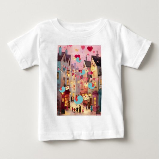 バレンタインデーの配達がたくさん ベビーTシャツ (正面)