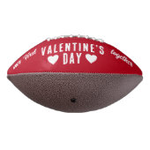バレンタインデーの開催2枚の写真レッド アメリカンフットボール (回転270)