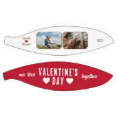 バレンタインデーの開催2枚の写真レッド バスケットボール (パネル)