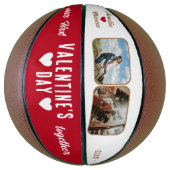 バレンタインデーの開催2枚の写真レッド バスケットボール (縦)