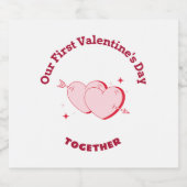 バレンタインデーの開催 スパークリングワインラベル (シングルラベル)