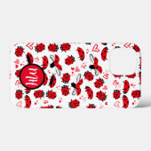 バレンタインデーの電話ケース愛のバグのモノグラム Case-Mate iPhoneケース (裏面 (横))