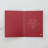 バレンタインデーの面白いカエル ワニ カップル カード (内部)