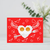 バレンタインデーの面白いハートのカスタム招待状 招待状 (スタンド正面)