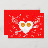 バレンタインデーの面白いハートのカスタム招待状 招待状 (正面/裏面)