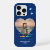 バレンタインデーの面白い魚のダジャレのカスタム写真 iPhoneケース (裏面)