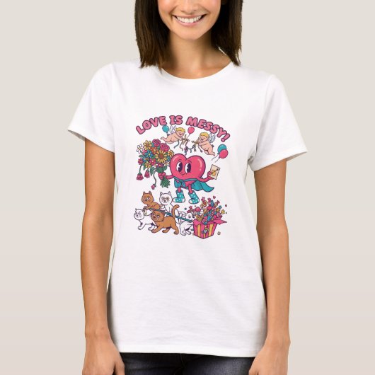 バレンタインデーの面白Tシャツコレクション Tシャツ (正面)