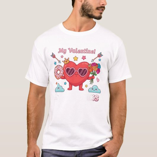 バレンタインデーの面白Tシャツコレクション Tシャツ (正面)
