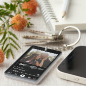 バレンタインデーの音楽プレーヤーのカップルがロマンチック キーホルダー (正面右)