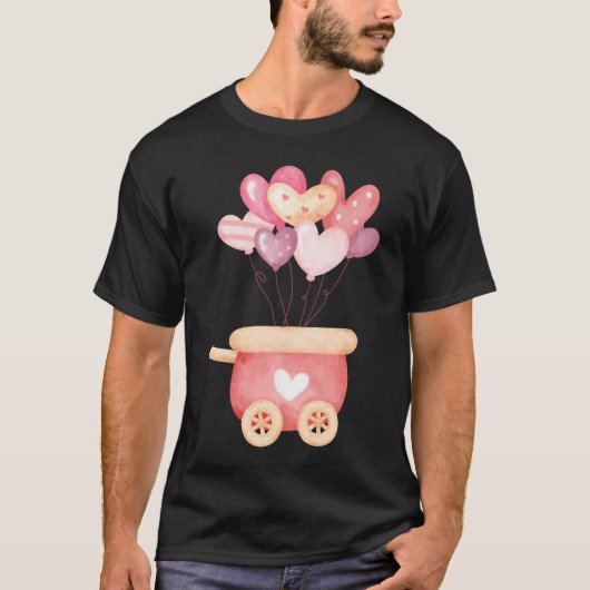 バレンタインデーの風船 Tシャツ (正面)